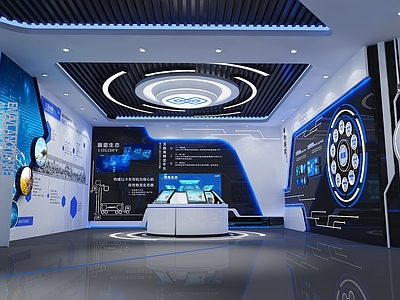 智慧科技赋能未来 付费现代科技展厅SU模型与草图大师模型下载指南